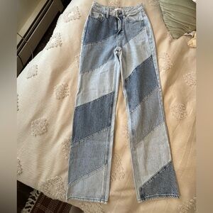 PacSun Blue and Light Blue Straight Leg Jeans